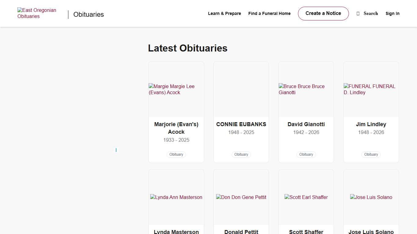 Obituaries | East Oregonian